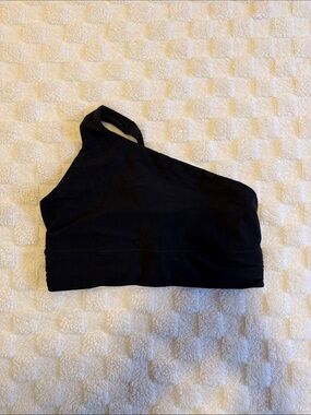 Athleta Black One-Shoulder Sports Bra
